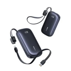 Baseus EnerFill FC21 Qpow3 Ultra Digital Display Power Bank with Detachable Cable 20000mAh 45W - Cosmic Black
